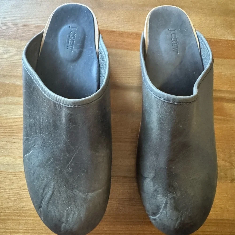 J. Crew Vintage Italian Leather Clogs